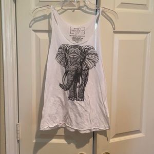 white tank with elephant